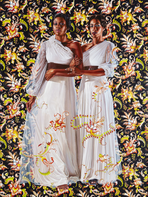 Kehinde Wiley (American, b. 1977). The Two Sisters, 2012. Oil on linen, 96 x 72 in. (243.8 x 182.9 cm). Collection of Pamela K. and William A. Royall, Jr., courtesy of Sean Kelly, New York. © Kehinde Wiley. (Photo: Jason Wyche)